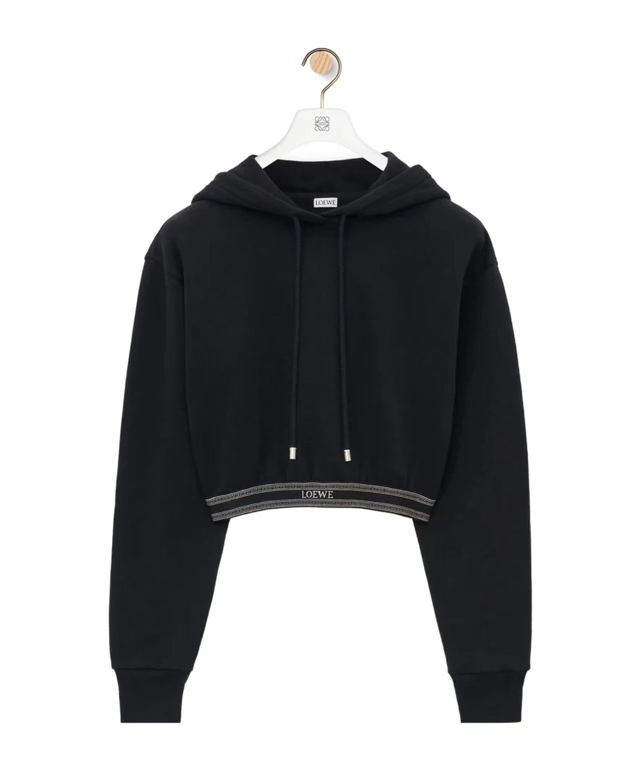 全新未使用 LOEWE/罗意威 瑞服 经典字母提花LOGO连帽休闲卫衣