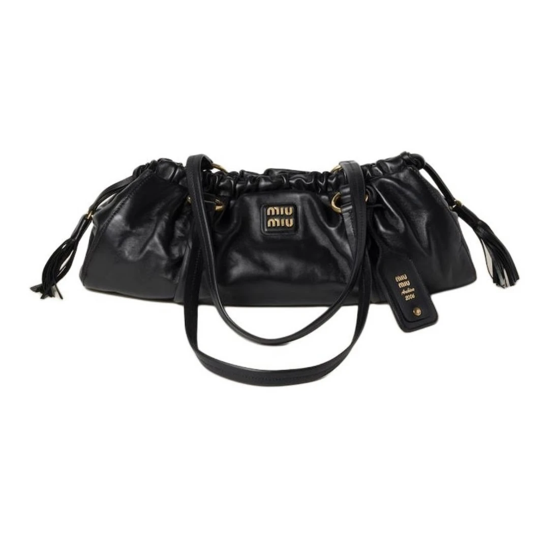 全新未使用 MIU MIU/缪缪 24秋冬经典Joie Nappa皮革单肩腋下包现