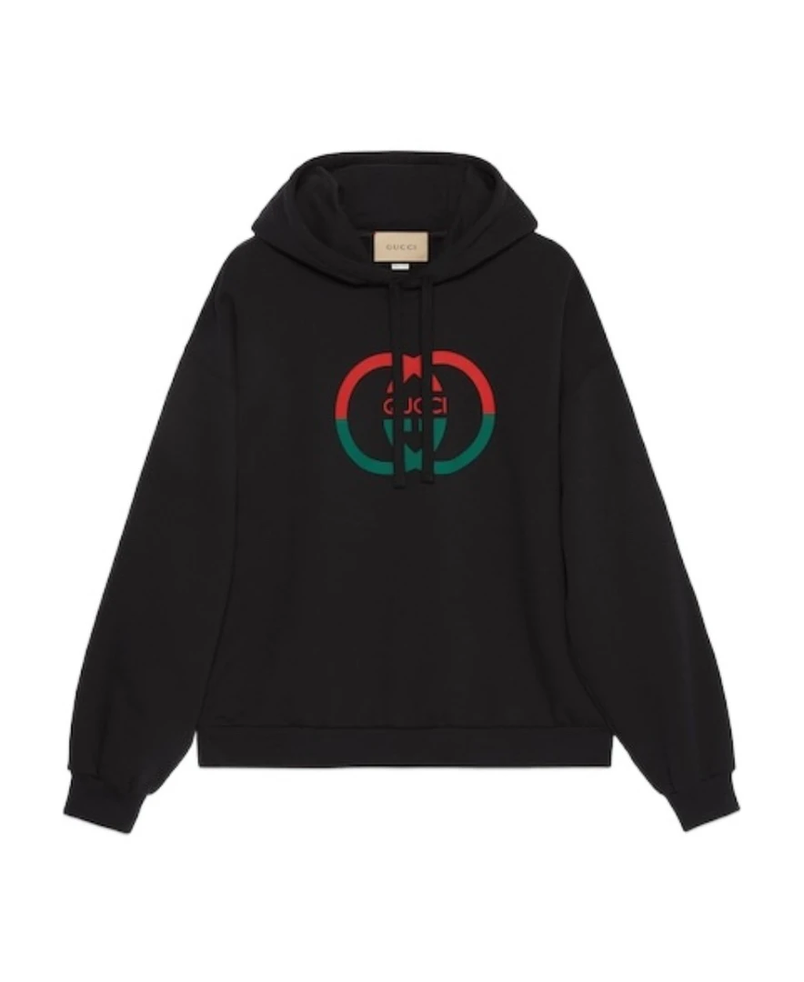 全新未使用 GUCCI/古驰 瑞服 经典字母LOGO连帽卫衣