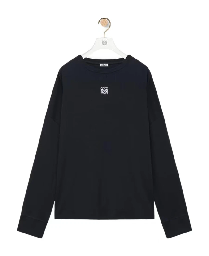全新未使用 LOEWE/罗意威 24秋冬 经典刺绣LOGO长袖针织T恤卫衣