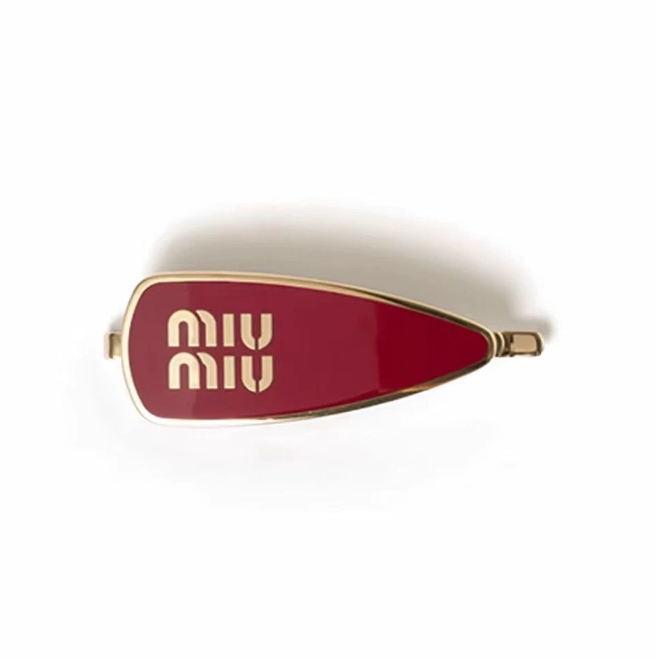 全新未使用 MIU MIU/缪缪 经典字母徽标LOGO发卡发夹