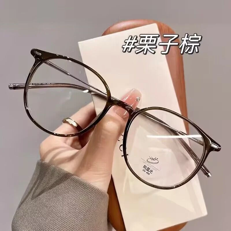 超轻韩系素颜圆框近视眼镜框女可配有度数镜片方圆脸显瘦眼睛框架