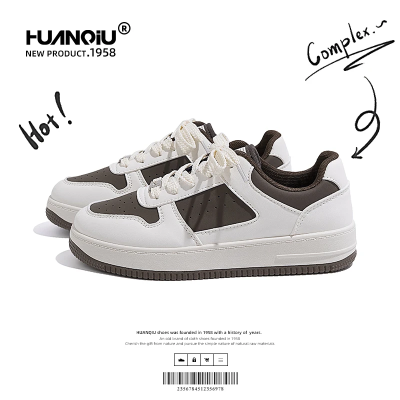 环球小白鞋女2024春季新款透气chic百搭小众设计厚底增高休闲板鞋