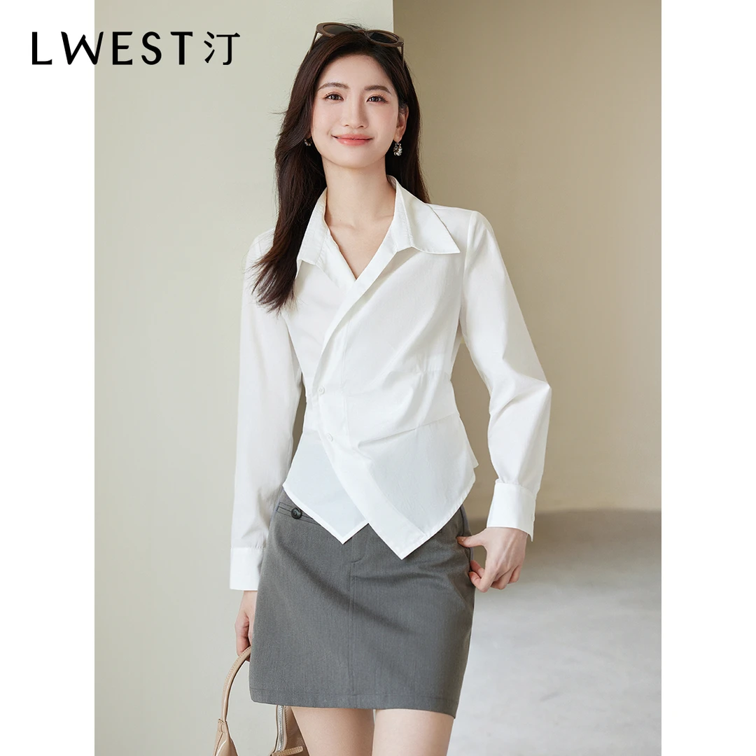 朗文斯汀法式不对称设计感衬衫DTYC4307C07292