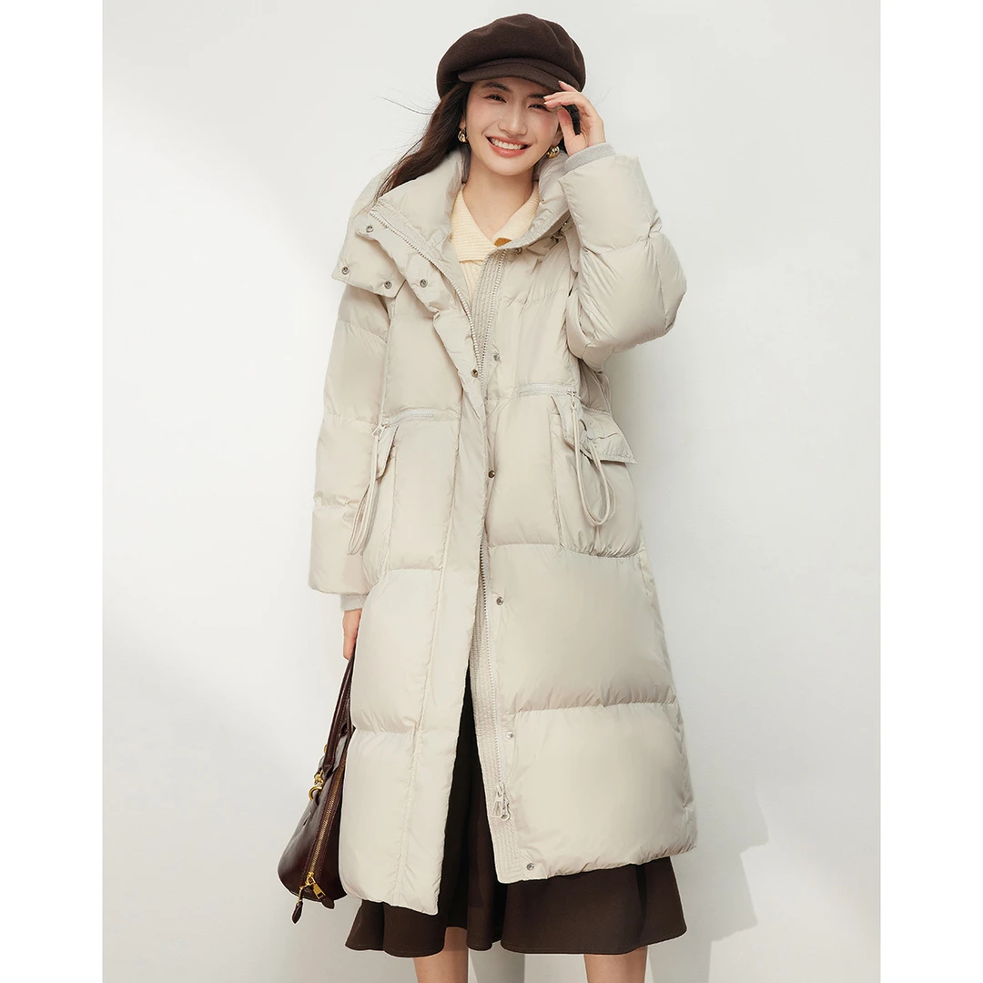 【备用链接】朗文斯汀双层螺纹袖连帽羽绒服DTMA4511B12761