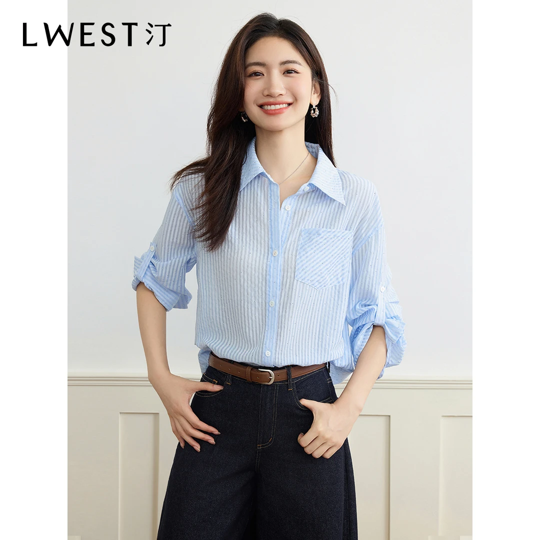 朗文斯汀法式高级感条纹衬衫DTYC4306D10003