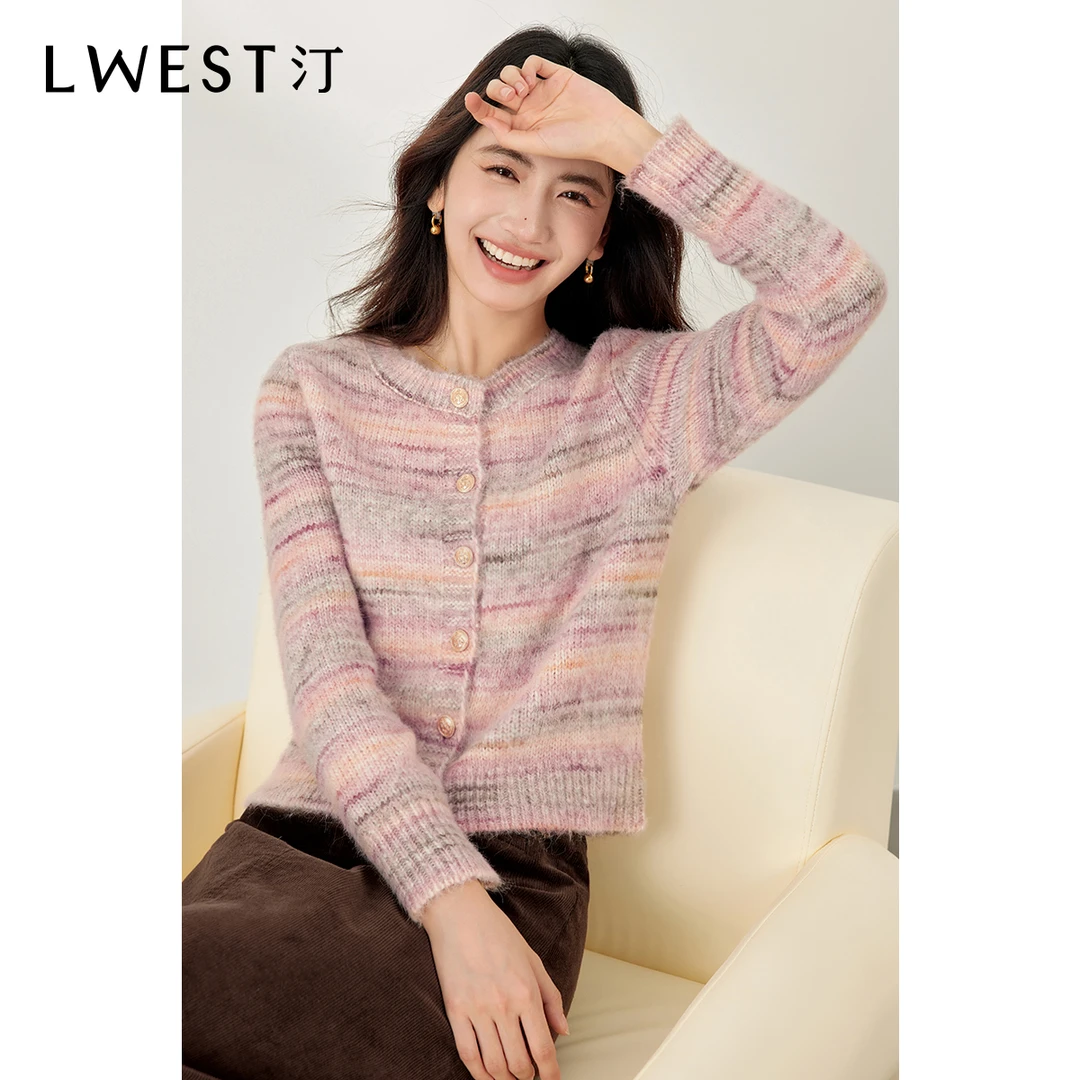 【粉丝专属】朗文斯汀小众彩色条纹针织开衫DTYZ4509A07417