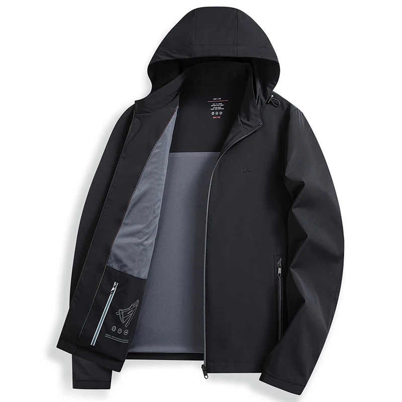 【孤品大叔专享】A29905可拆卸帽男士牛奶丝夹克衫