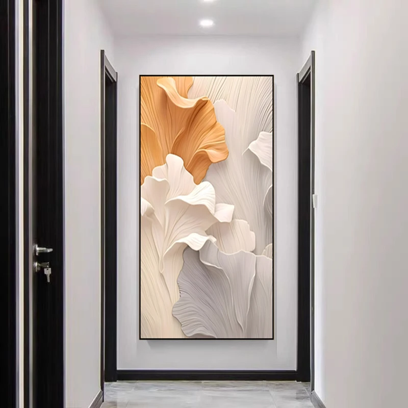 现代玄关装饰画抽象走廊过道背景墙壁画落地画高级感玄关挂画