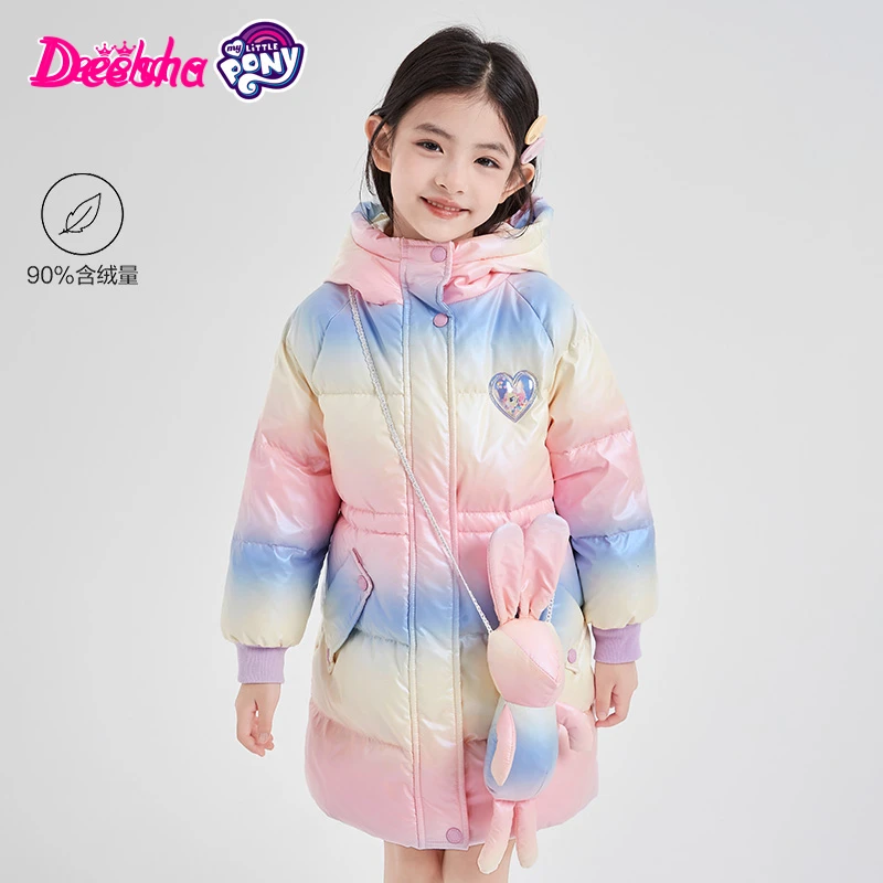 【丫头baby专属】【小马宝莉联名】笛莎女童渐变兔子羽绒服832356504