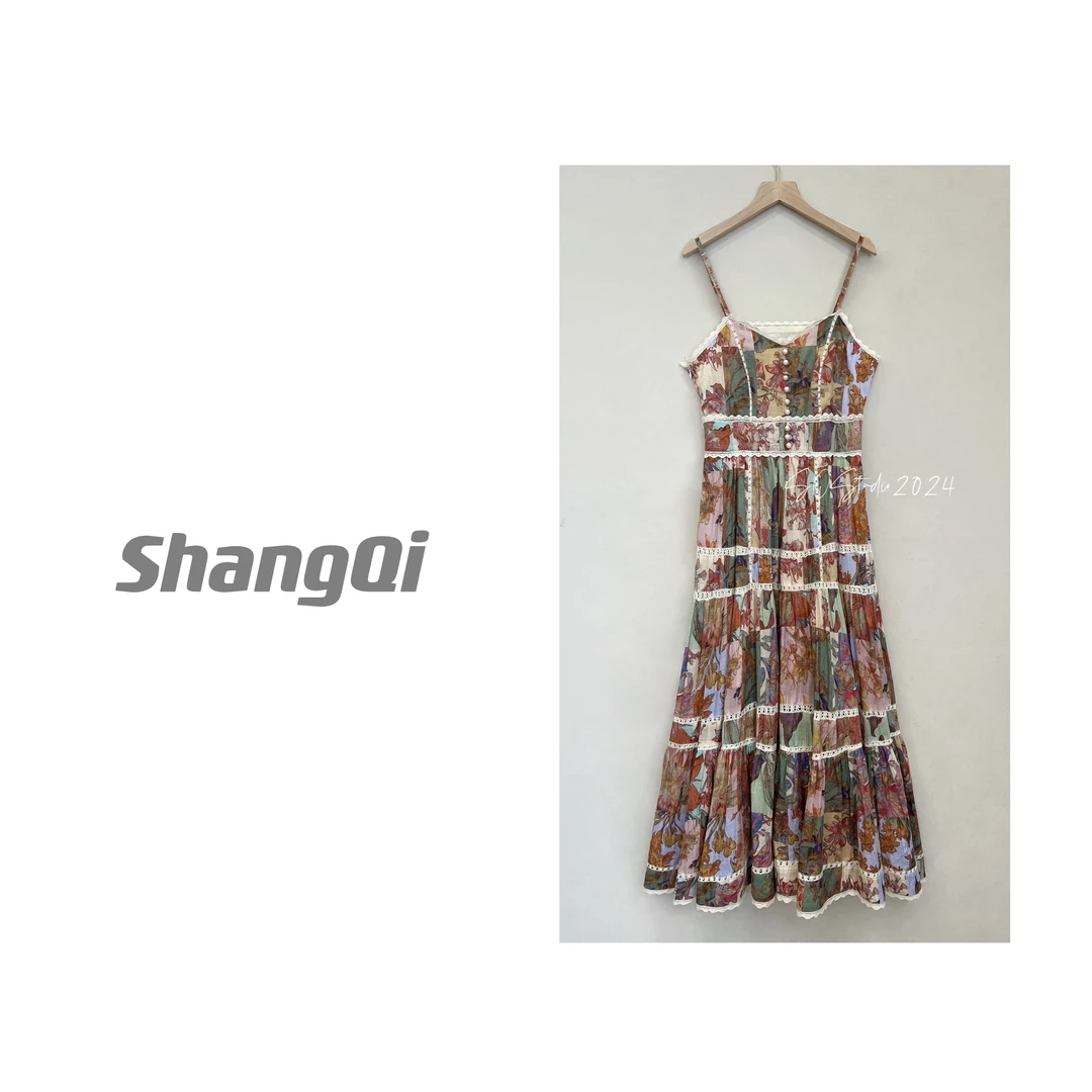 【罗马花园】气质时尚舒适潮流显瘦遮肚子连衣裙。——A524/卡码拍小