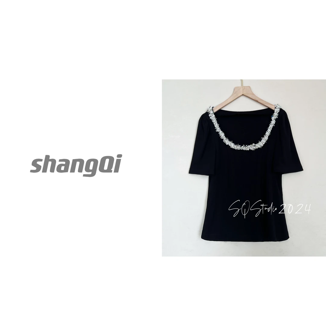 【星河上衣】独特时尚百搭气质肚子收腰高级感短袖。——N67/卡码拍小