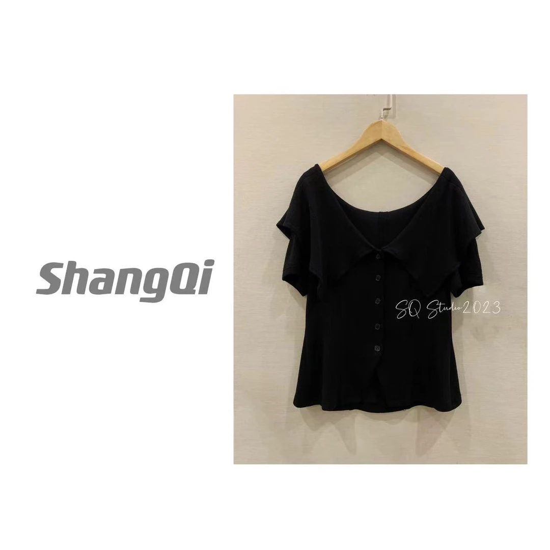『一字肩上衣』--时尚显瘦黑色一字肩上衣。Q-K121卡码拍小