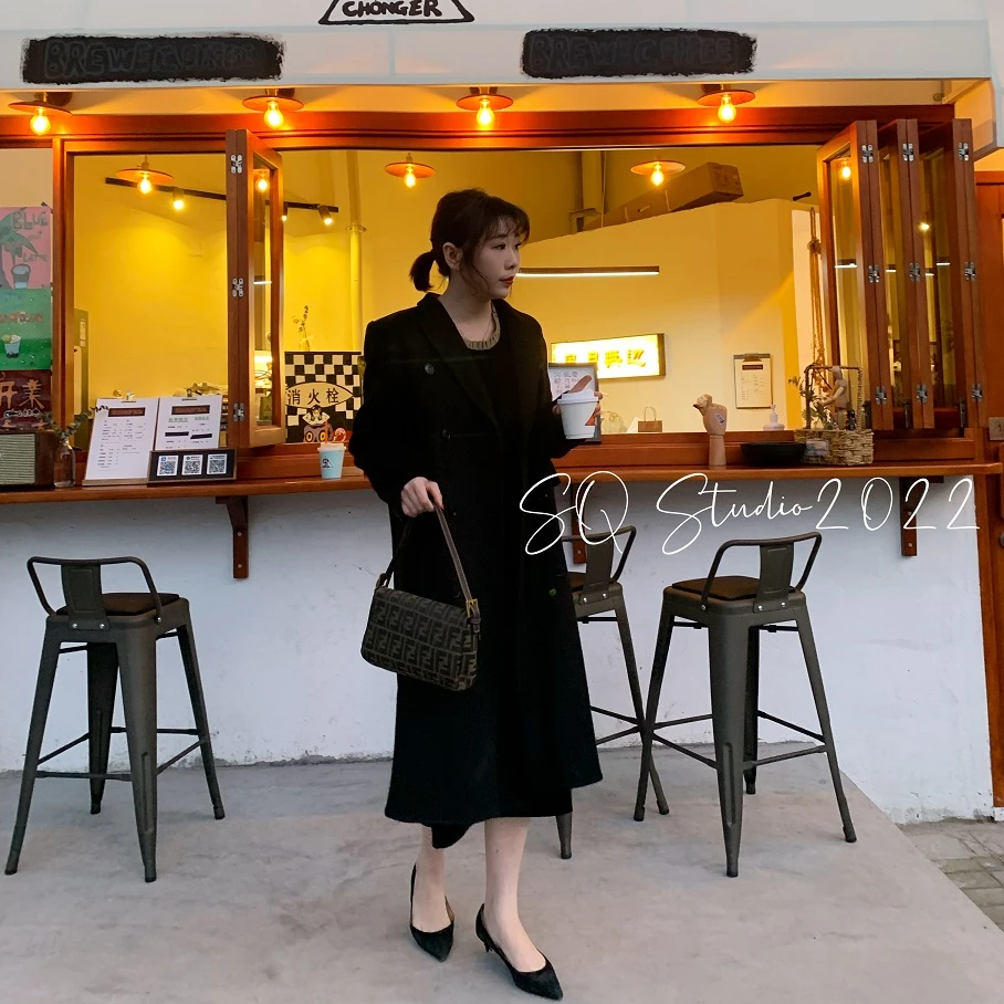 半岛大衣--琦琦穿过坠显瘦的大衣！过冬必备Q-DL02卡码拍大