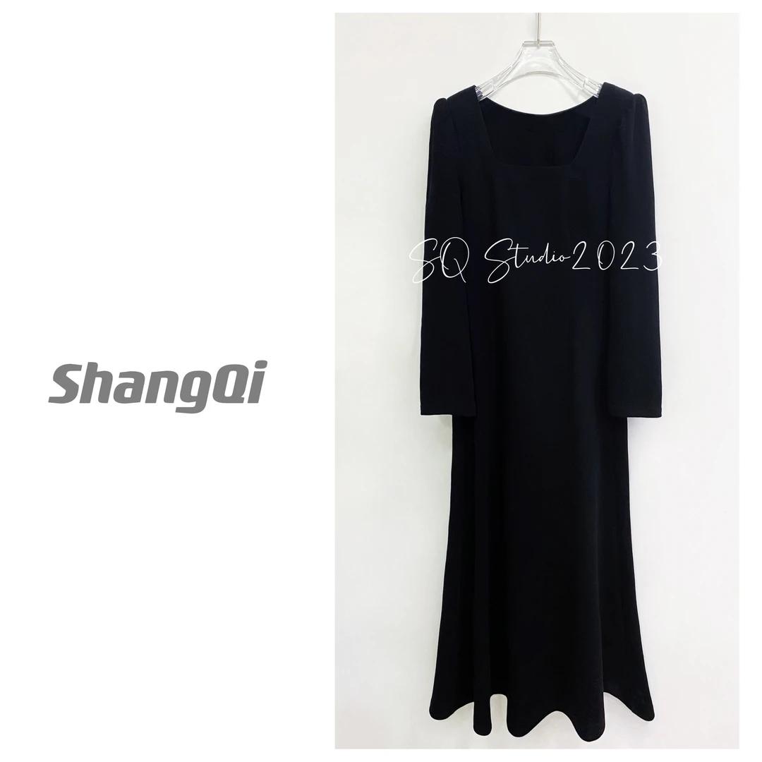 【公主裙2.0】黑色显瘦气质时尚长款连衣裙黑色高级感裙卡码拍大