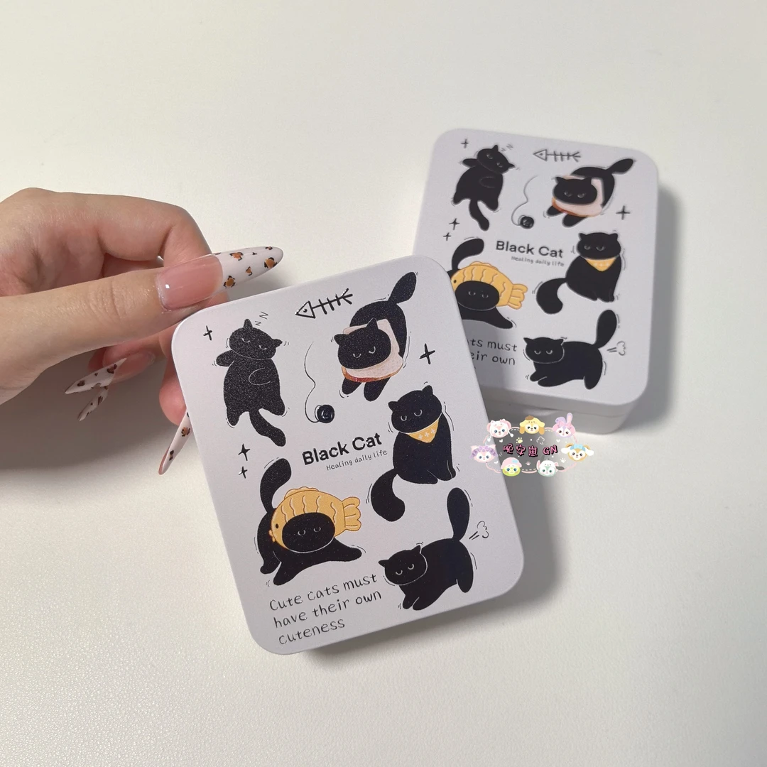 【独】小黑猫翻盖铁盒