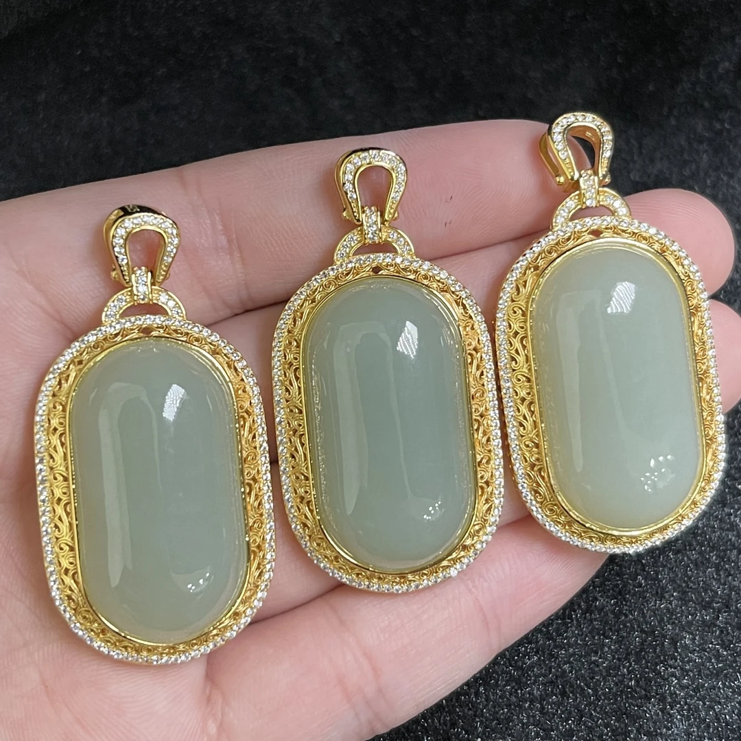 【玉氏珠宝】和田玉无事牌-约33*18*8mm多样性发一CAN1210258