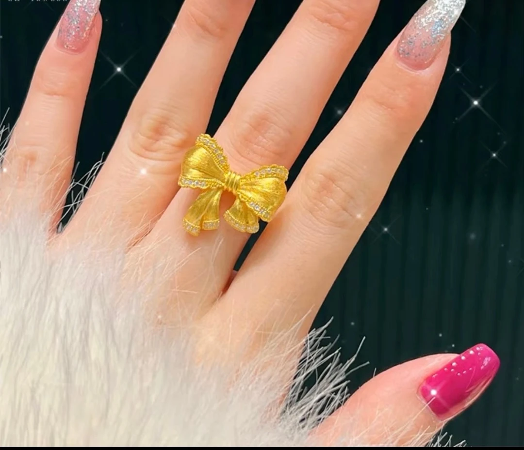 合金戒指 蝴蝶结戒指