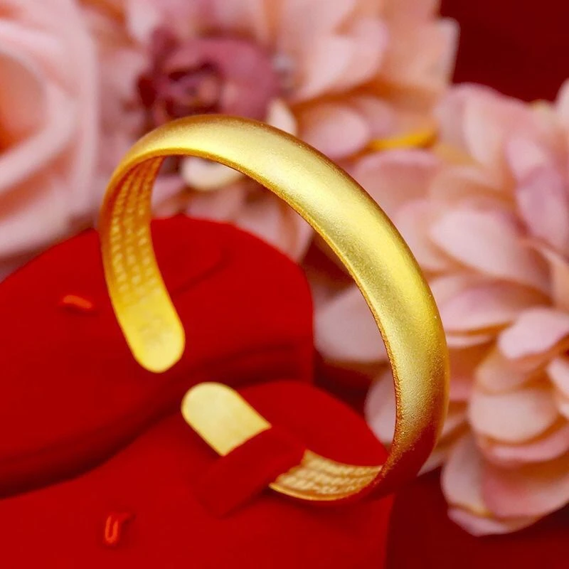 合金手镯 开口磨砂手镯