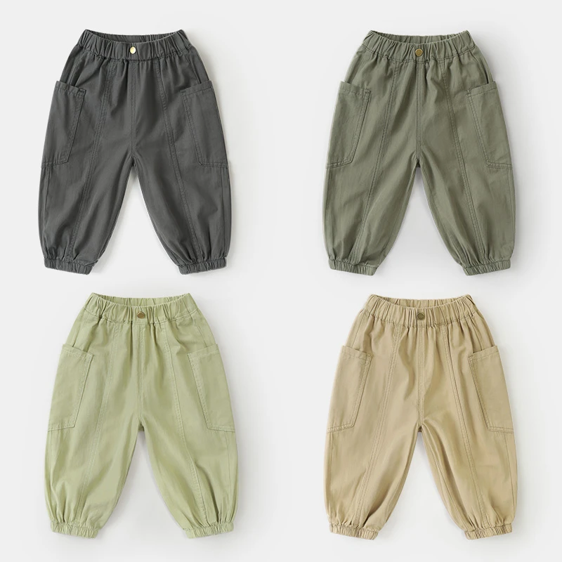 男童纯棉防蚊裤休闲裤夏装夏款童装小童儿童男宝宝长裤百搭U14796