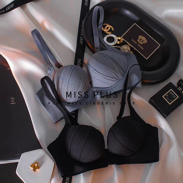 小酥胸~内衣女小胸调整文胸无钢圈聚拢胸罩防下垂收副乳bra蕾丝