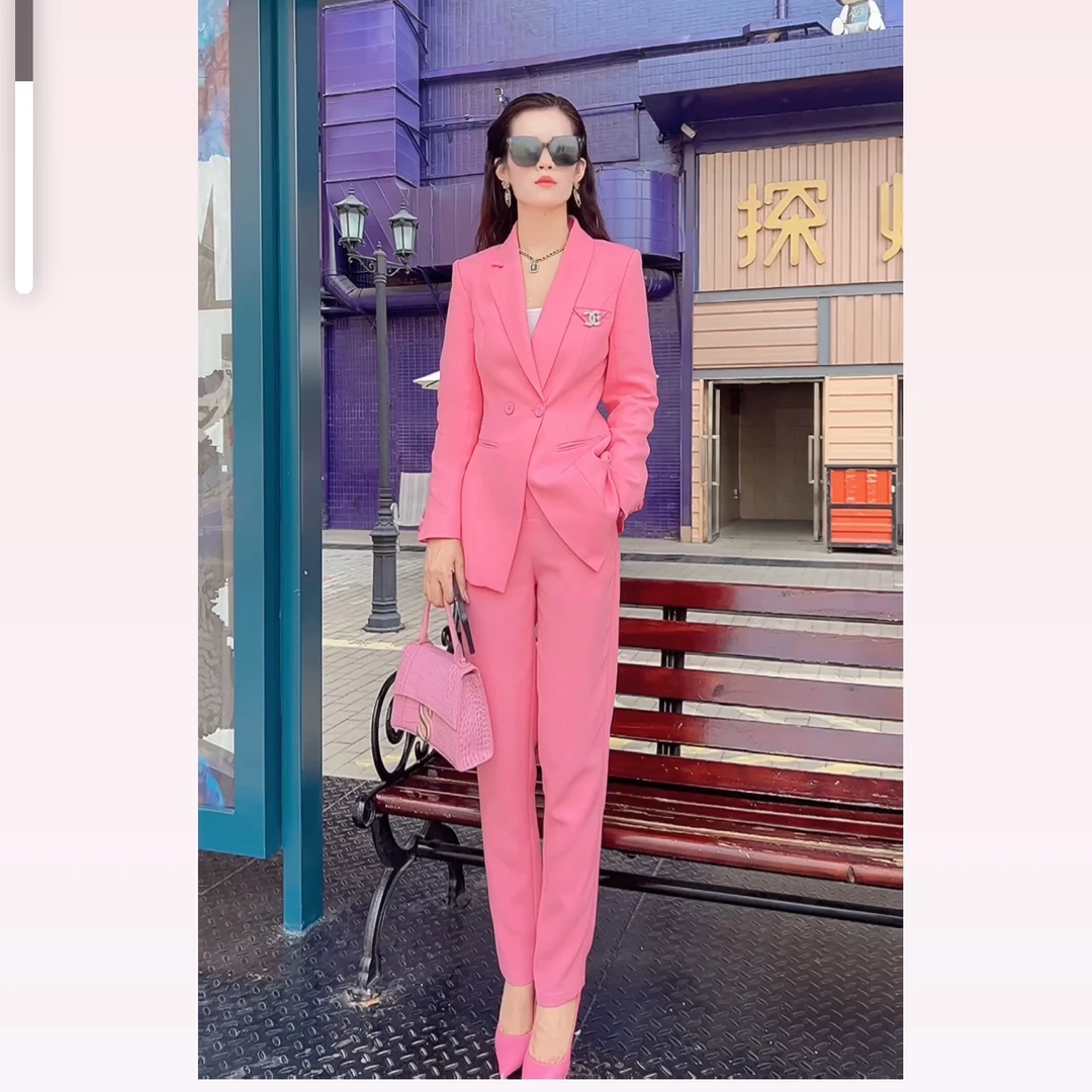 金思思【私服定制】秋冬新女神范优雅气质女神修身时尚高端西装套装