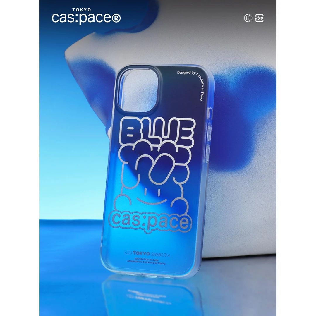 壳空间【气泡字蓝】磨砂原创手机壳16适用苹果15iphone13promax12