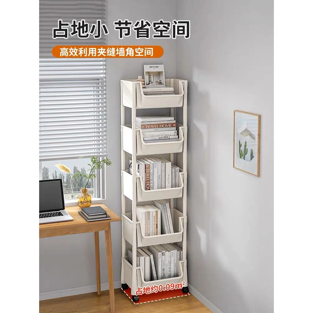 小推车置物架新生婴儿用品落地可移动床头多层玩具零食收纳书架子