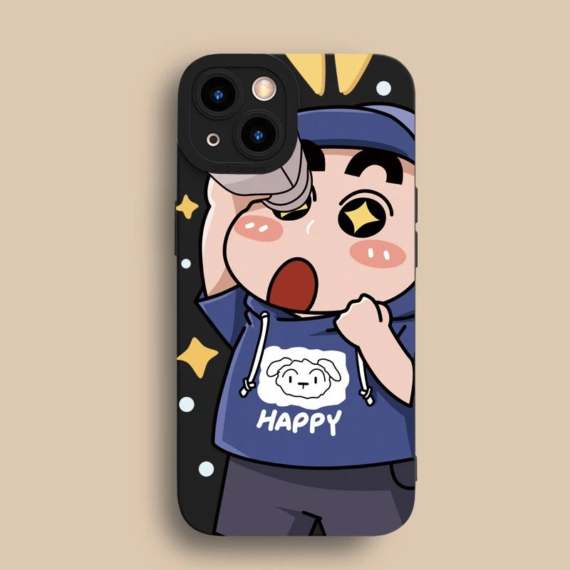 创意小新苹果13手机壳iPhone14ProMax卡通11/12软壳XR/Xs/7手机壳