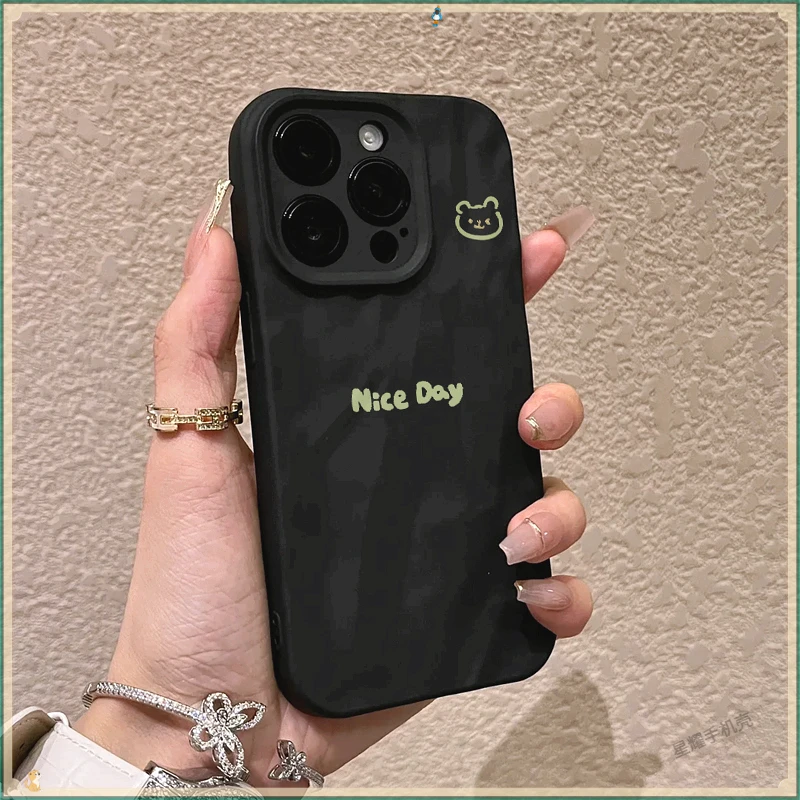 褶皱款简约英文适用苹果15手机壳iphone15promax防摔12/14/13/x