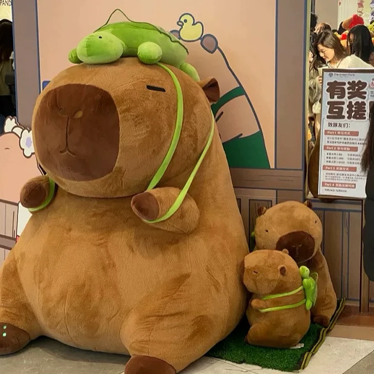 卡皮巴拉公仔超大号玩偶毛绒玩具水豚娃娃吧啦女生生日礼物背包