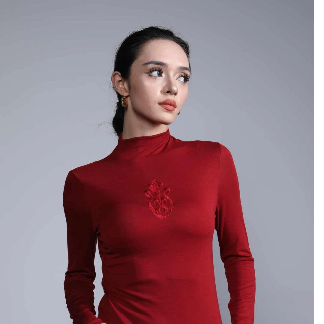 anar atlas 绣花2024秋冬季爆款民族风打底衫