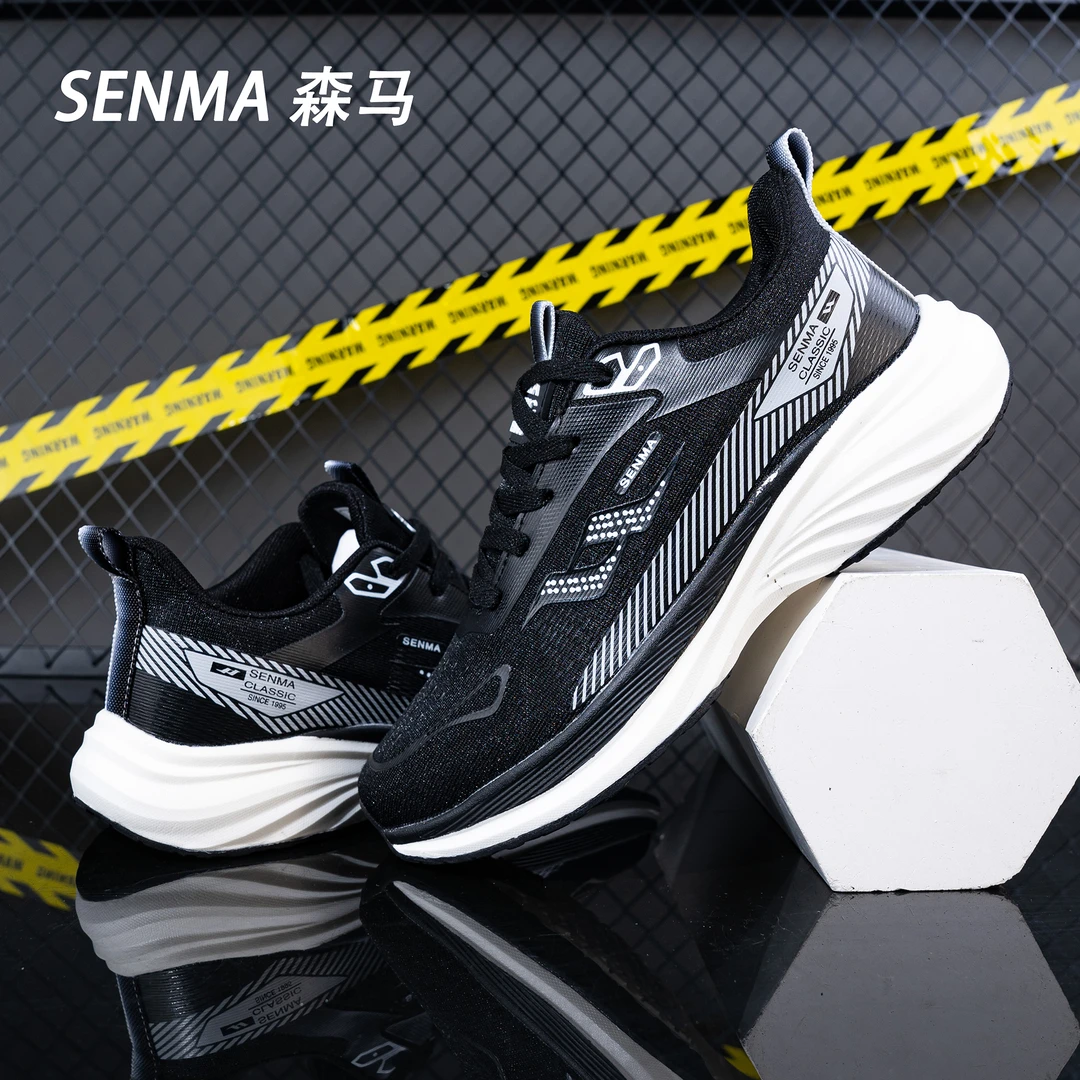 SENMA/森马2025网面男女透气跑步鞋秋季轻便舒适休闲情侣款运动鞋