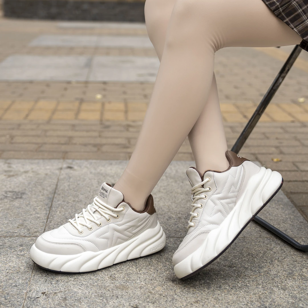 SENMA/森马2025四季款休闲板鞋轻量时尚厚底新款百搭小白鞋运动鞋