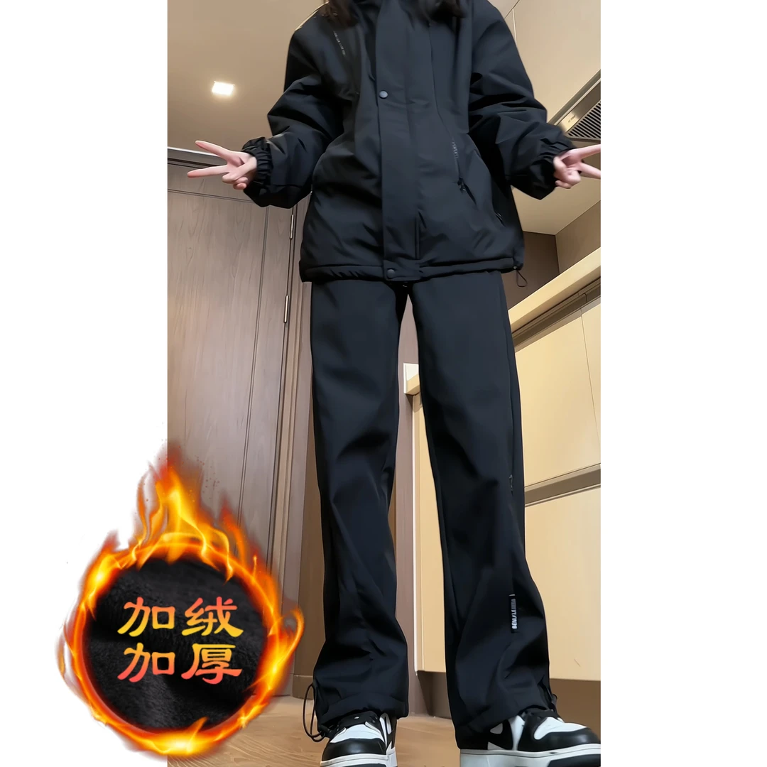 男秋冬三防暴雨级防水冲锋裤加绒户外运动登山裤子美式机能工装裤