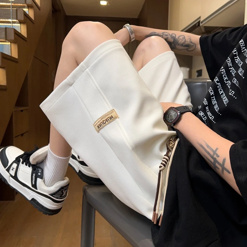 男款潮流宽松美式重磅运动五分裤华夫格短裤夏季薄款裤子休闲中裤