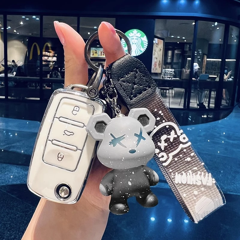 大众钥匙套桑塔纳朗行蔚领速腾朗逸宝来途安途观捷达车壳扣包男女