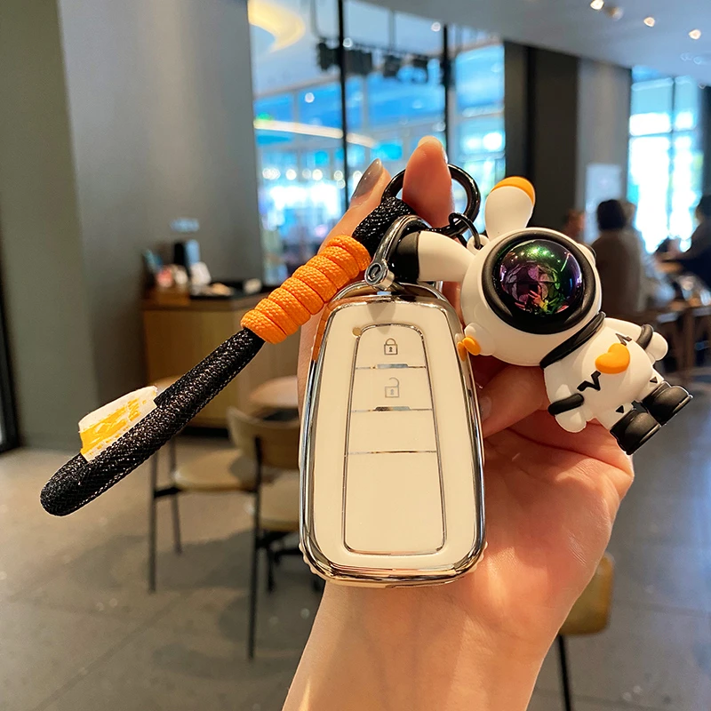 适用于丰田chr汽车钥匙套锐放汉兰达车锋兰达rav4荣放奕泽皇冠壳