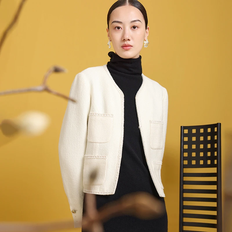 寺山文也  响玉/时尚优雅减龄百搭休闲轻奢洋气小香风短外套秋女