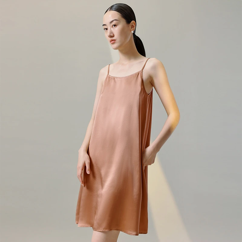 寺山文也 习风/16MM真丝素绉缎基础打底防透夏季新款吊带裙女