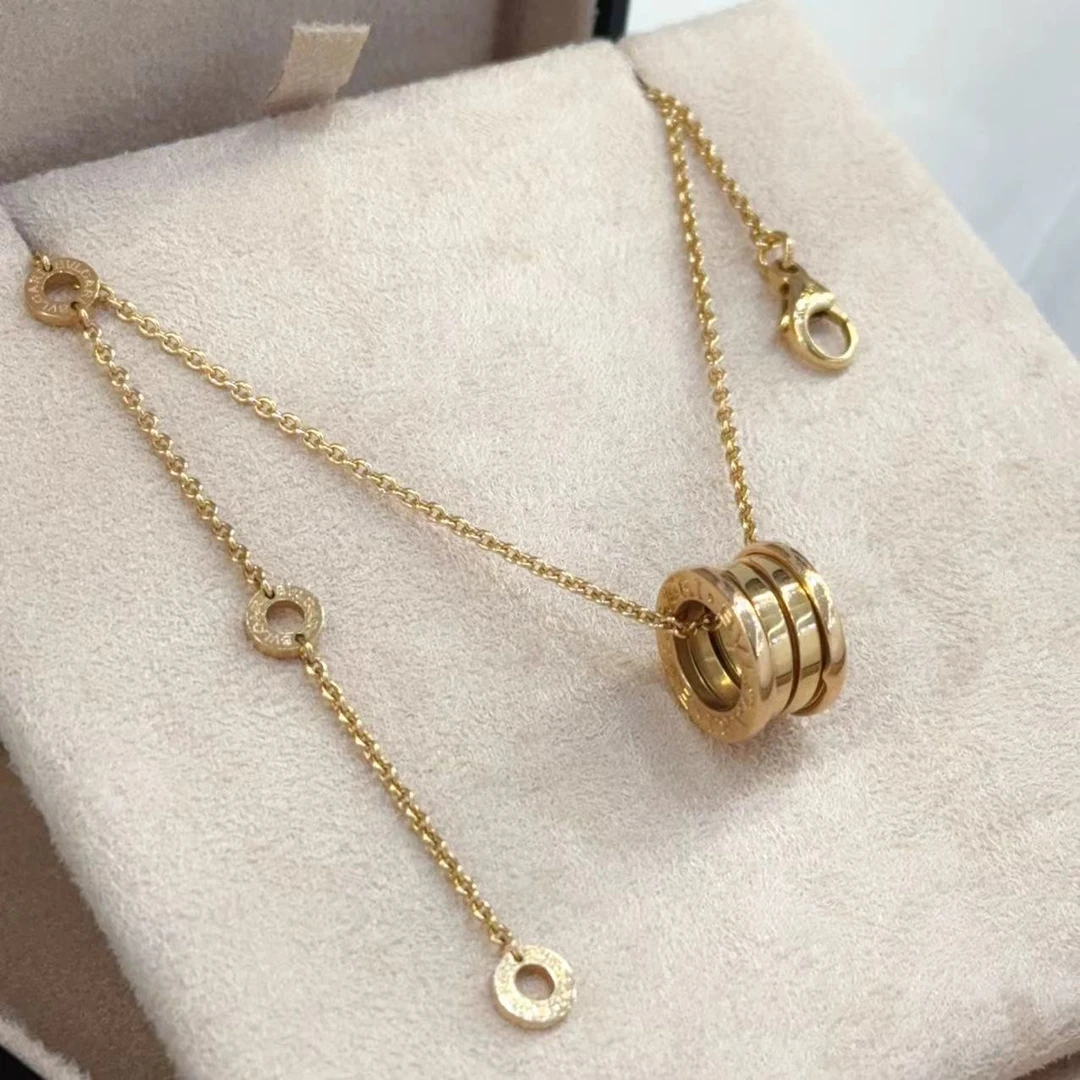 99新 BVLGARI/宝格丽 7姐福利/18K 弹簧 项链