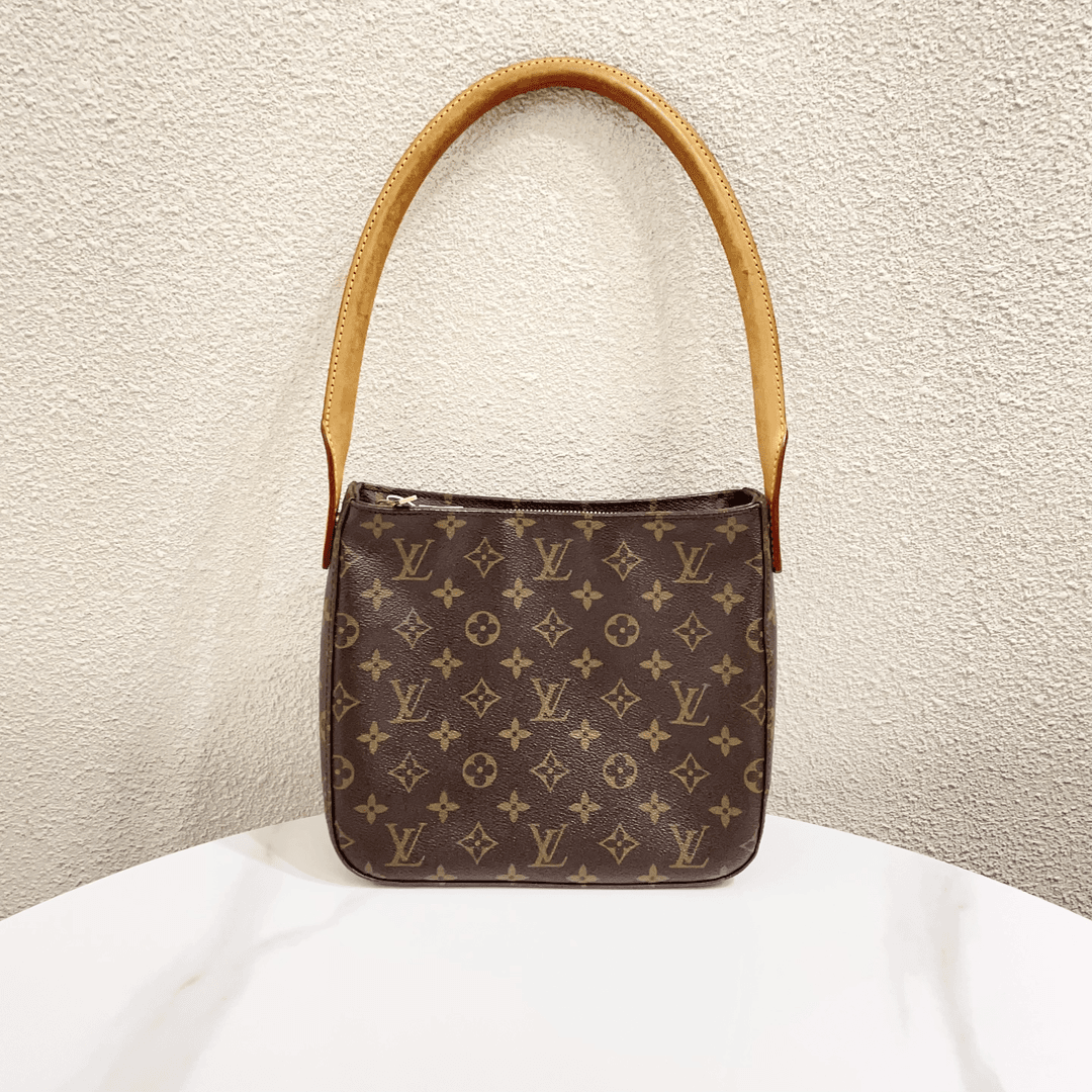 95新  蔚蓝/LV 路易威登/小号 looping  经典老花 腋下包/中古款