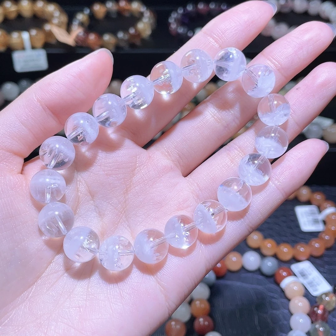 水晶手链未镶嵌?*白幽灵手链，晶体通透