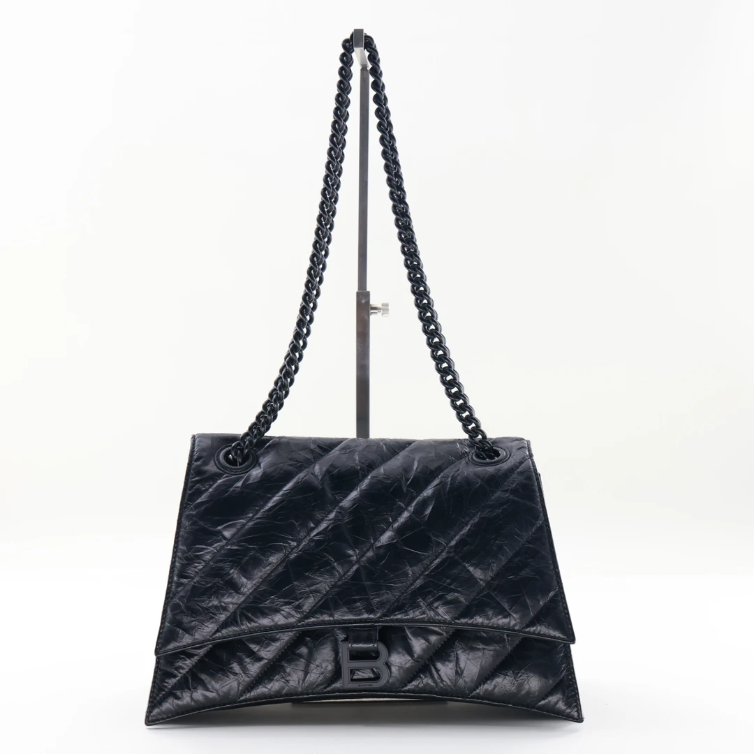 未使用 Balenciaga/巴黎世家 中号so black crush包/BJ250922004