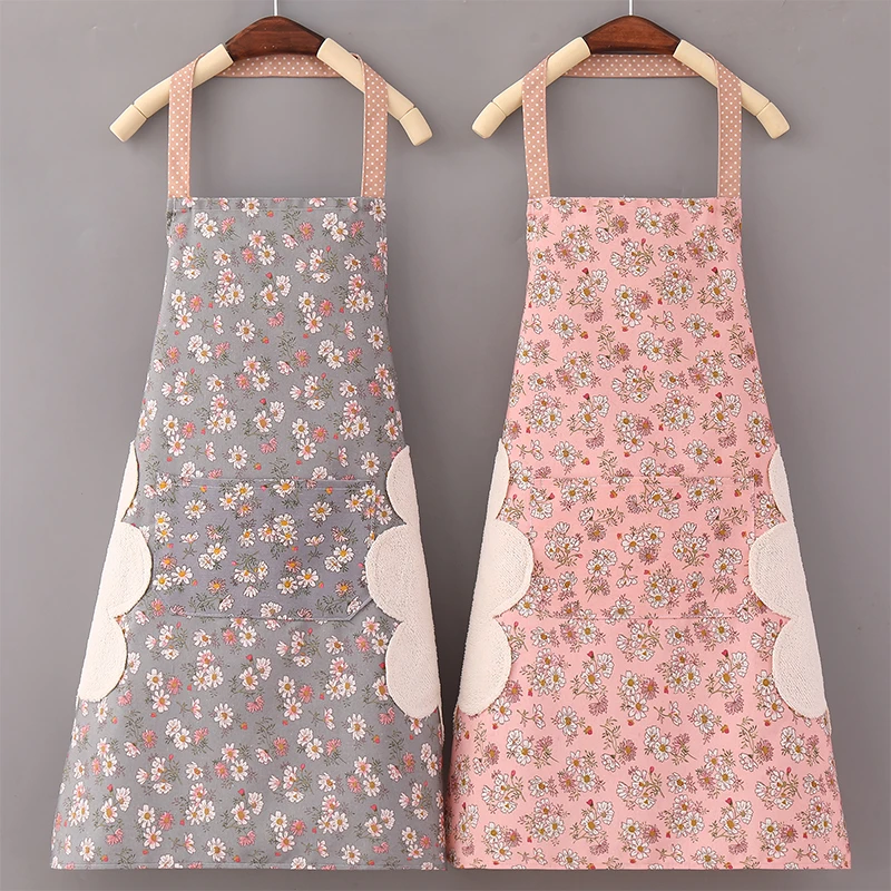 帆布围裙厨房家用女韩版时尚可爱洋气做饭透气耐磨公主裙工作成人