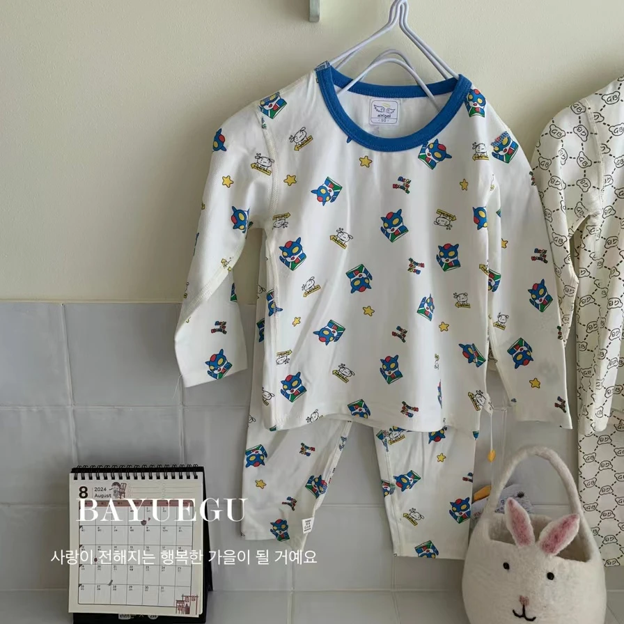11679-儿童秋季新款家居服印花卡通奥特曼睡衣套装