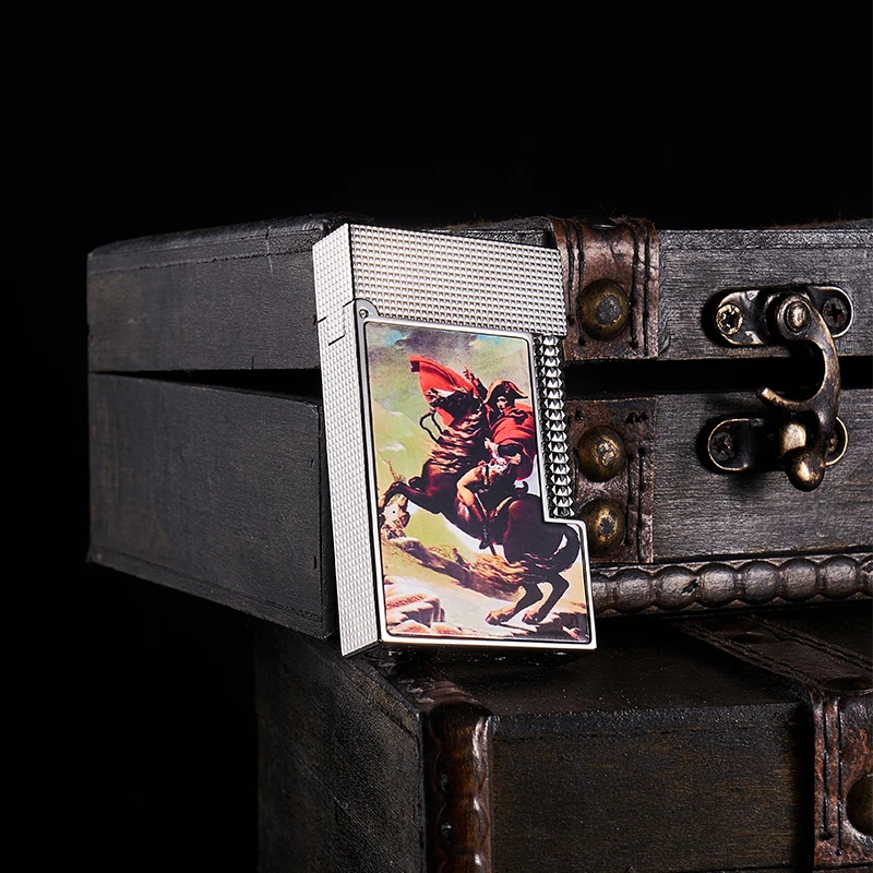 TSHOMX【拿破仑】经典手工商务男士制作高档复古朗声纯铜侧滑火机