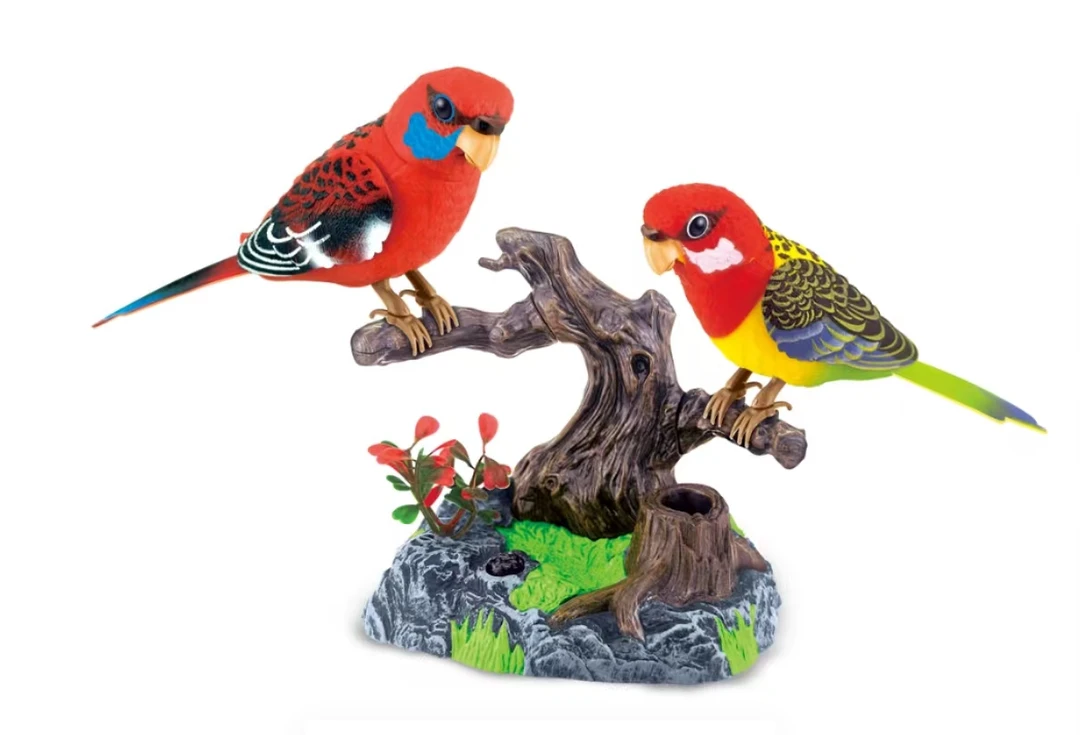 小明直播专享仿真鹦鹉声控小鸟儿童感应玩具装饰摆件装饰品