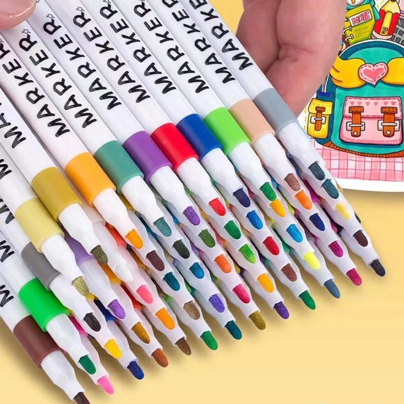 36色马克笔儿童小学生美术专用可水画画笔不透色叠色开学