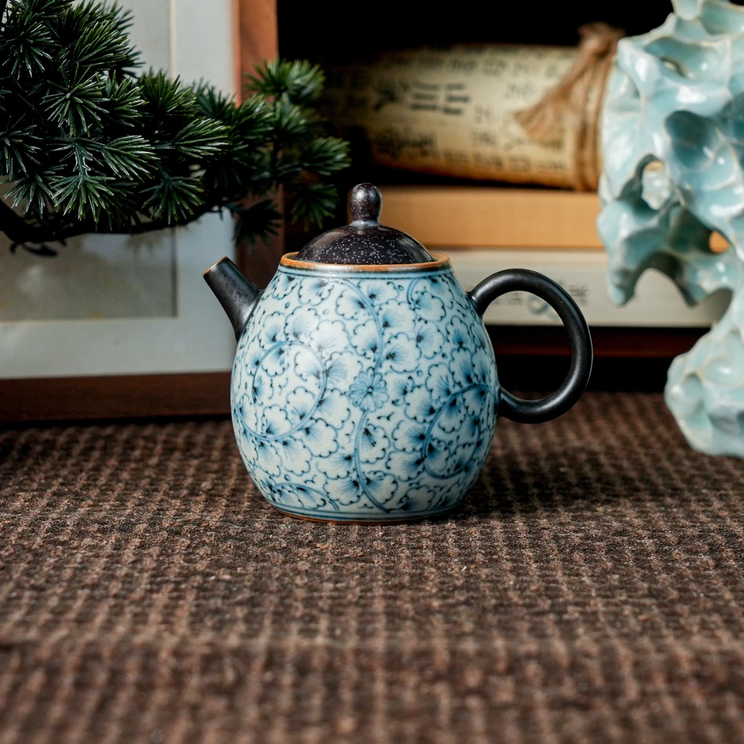 【朴云堂】银杏叶小圆壶  150ml  PYS080